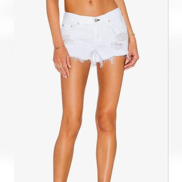 NWT Rag & Bone White Marin Cut Off Short - Picture 1 of 13